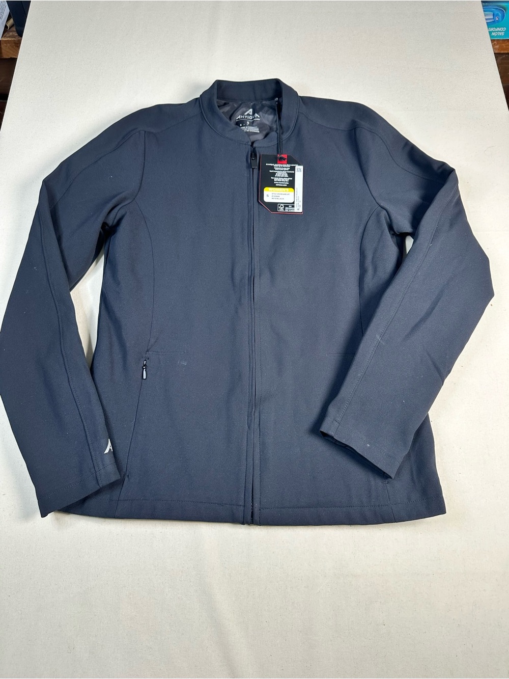 Antigua Men's Navy Full-Zip Lightweight Jacket